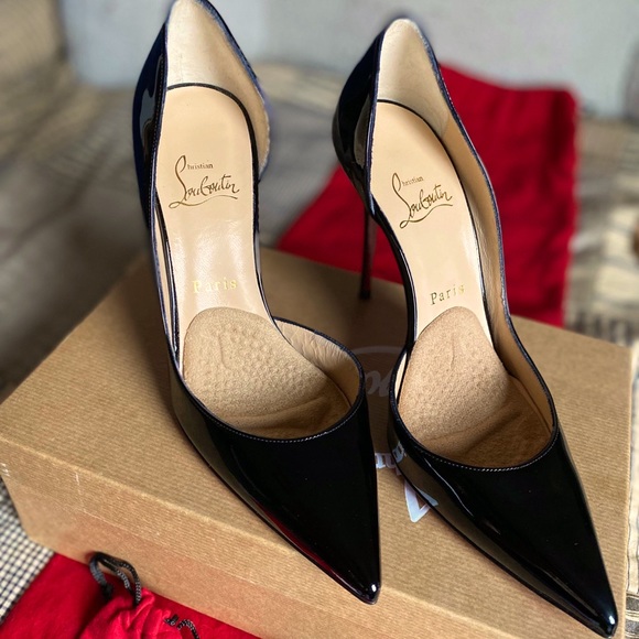 Black Christian Louboutins “Iriza” Size 38 8B - Picture 1 of 14